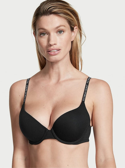 Black Strap Push Up Bra