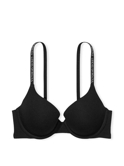 Black Strap Push Up Bra