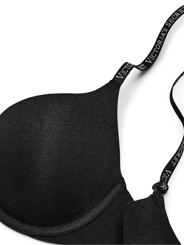 Black Strap Push Up Bra