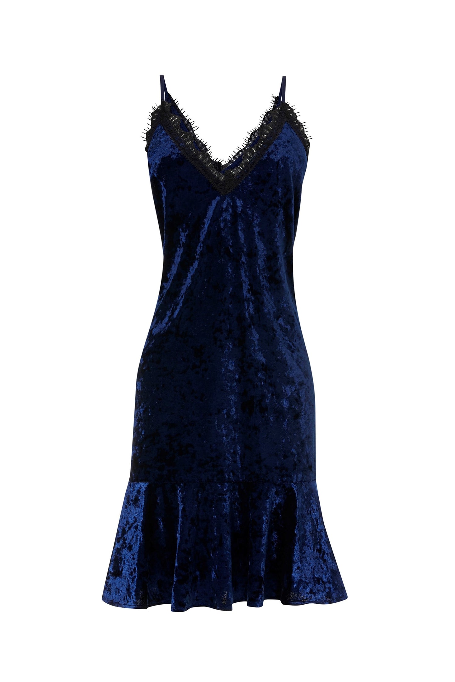 Velvet Cami Dress Navy