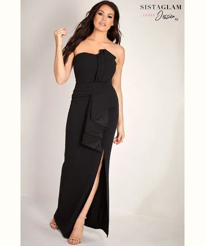 Black Bandeau Maxi Dress