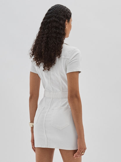Denim Mini Dress In White