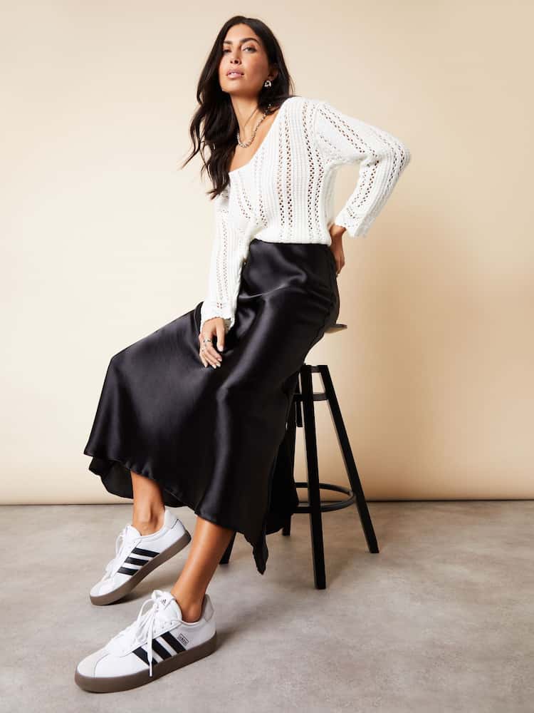 Black Maxi Slip Skirt