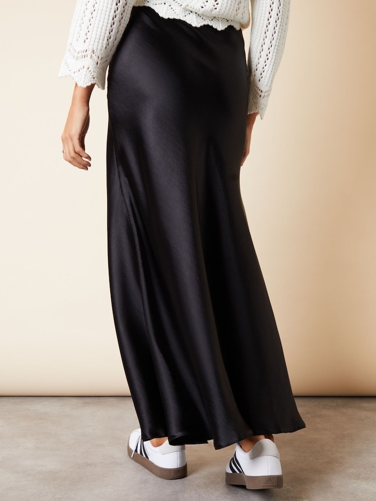 Black Maxi Slip Skirt