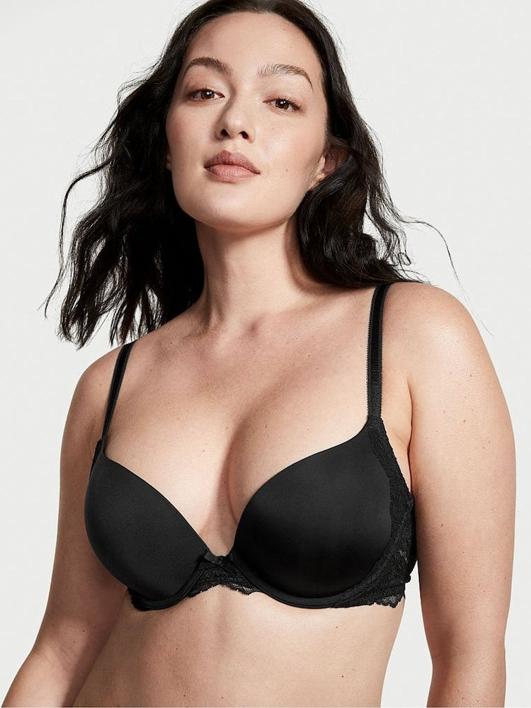 Black Lace Wing Push Up Bra