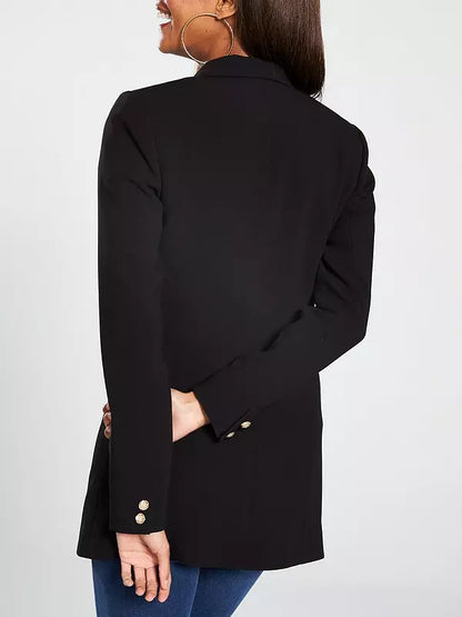 Longline Military Jacket - Black