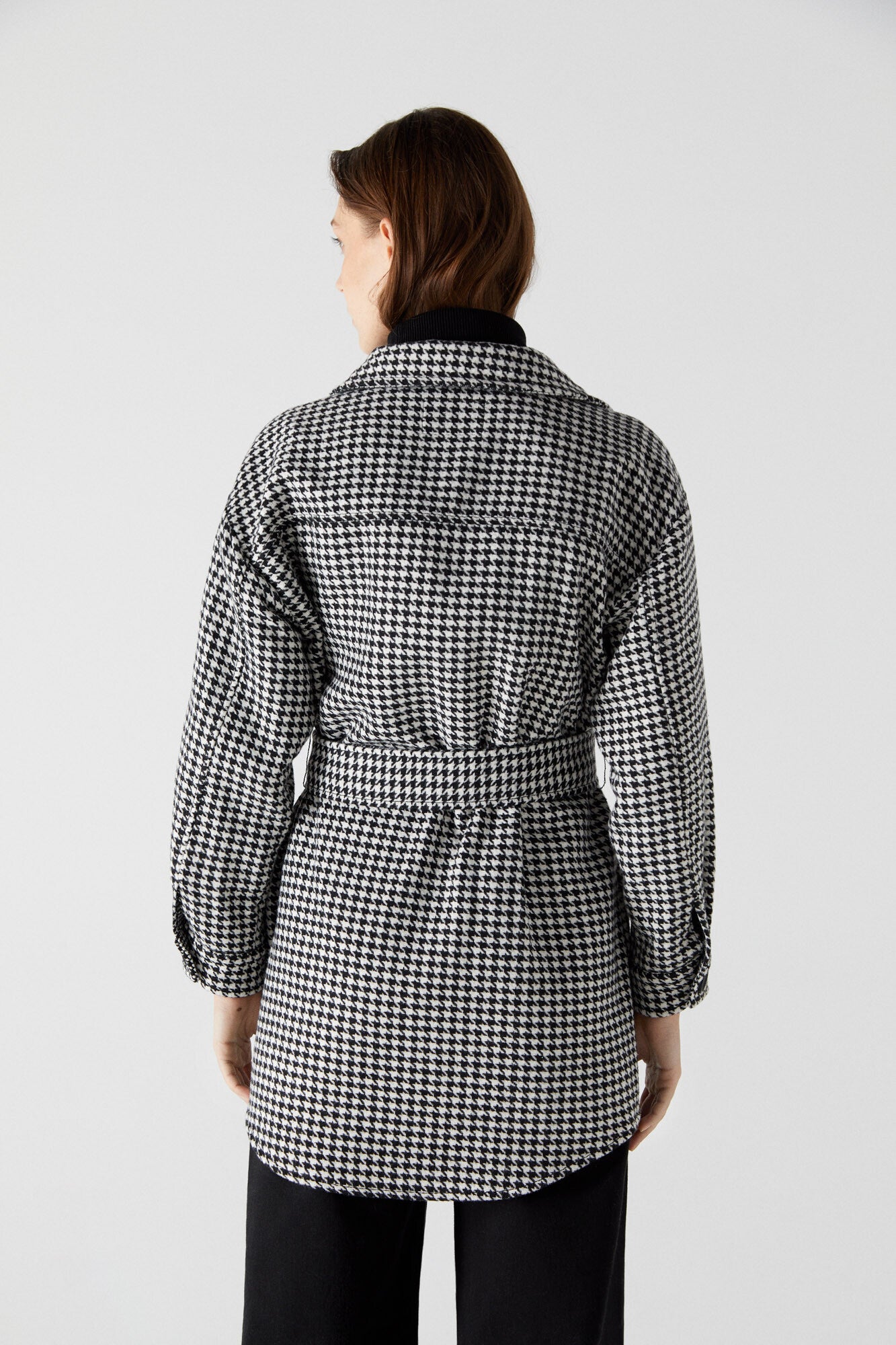 Houndstooth Quilted Overshirt