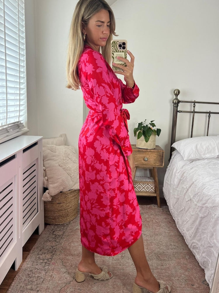Pink/Red Fergie Reversible 2 in 1 Wrap Midi