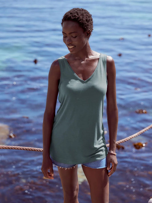 Blue Mineral Slouch Vest