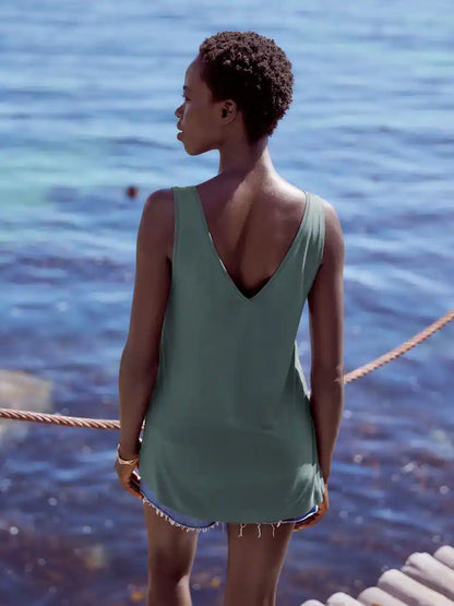 Blue Mineral Slouch Vest