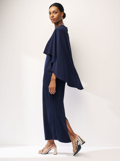 Next Navy Blue Cape Maxi Dress