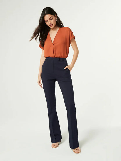 Slim Fit Navy Tailored Bootcut Trouser