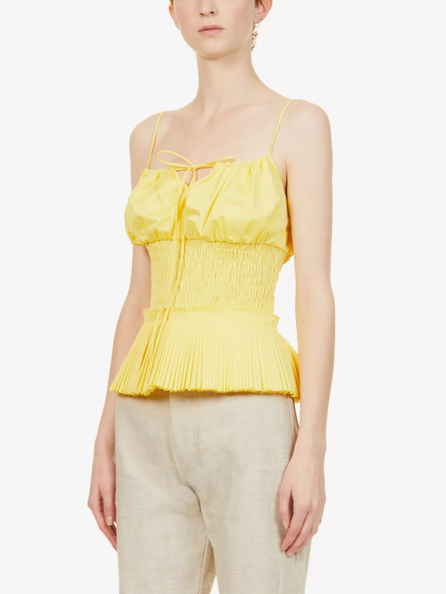 Juno Shirred - Waist Poplin Top
