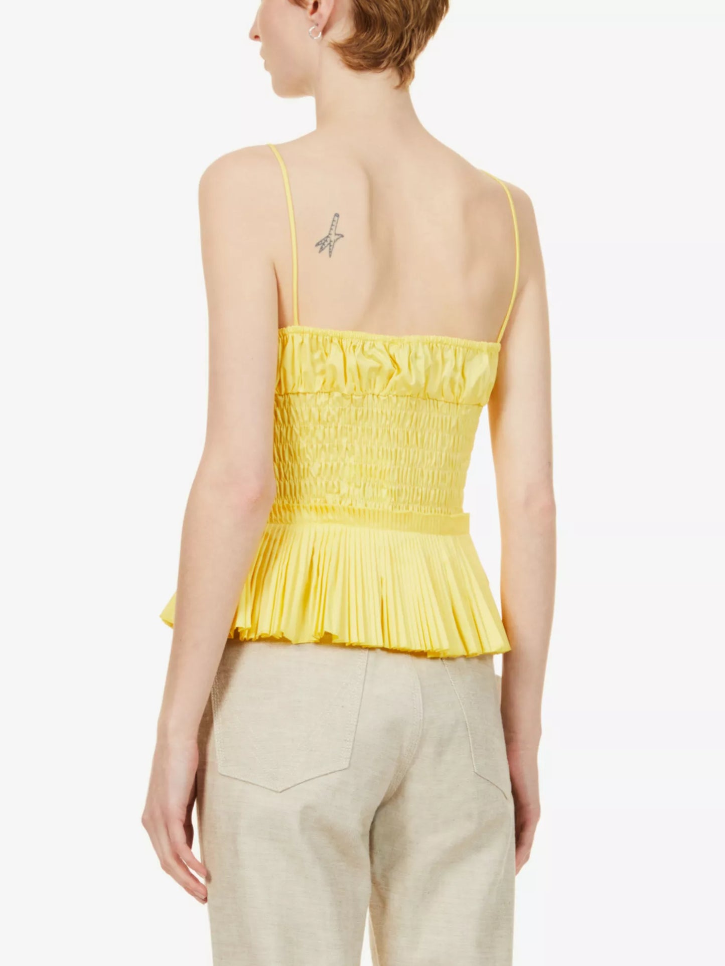 Juno Shirred - Waist Poplin Top