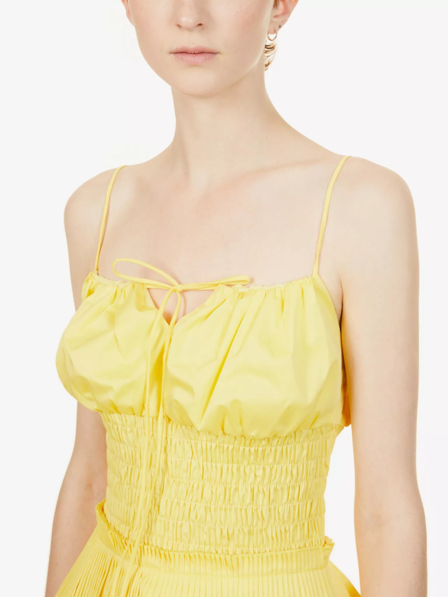 Juno Shirred - Waist Poplin Top