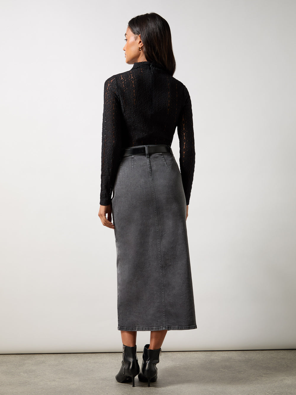Grey Wide Leg Skirt