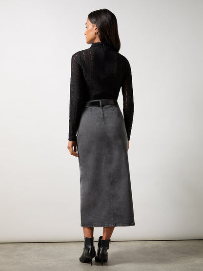 Grey Wide Leg Skirt