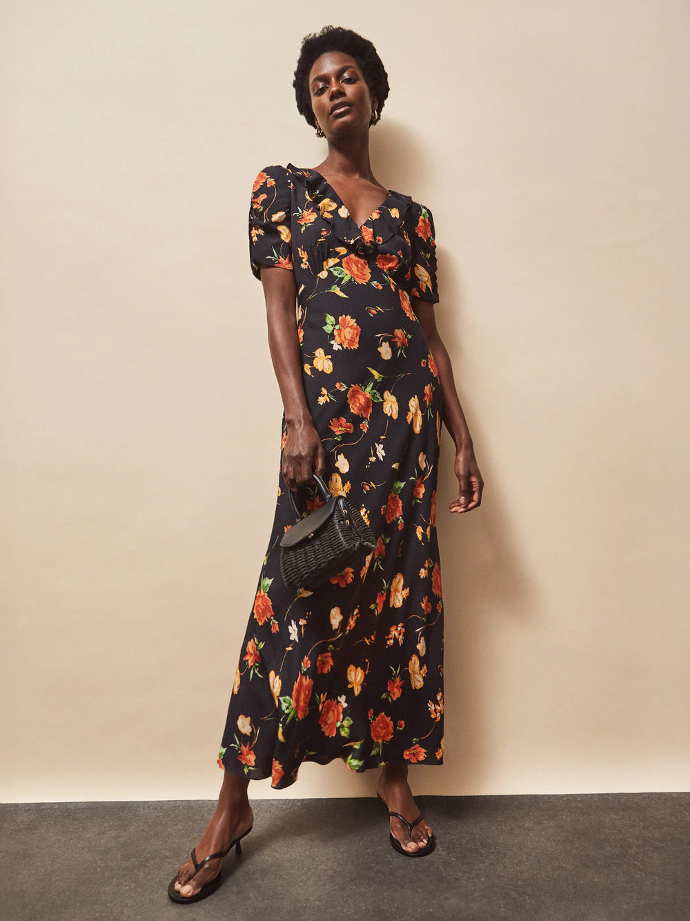 Floral Print Tie Back Dress