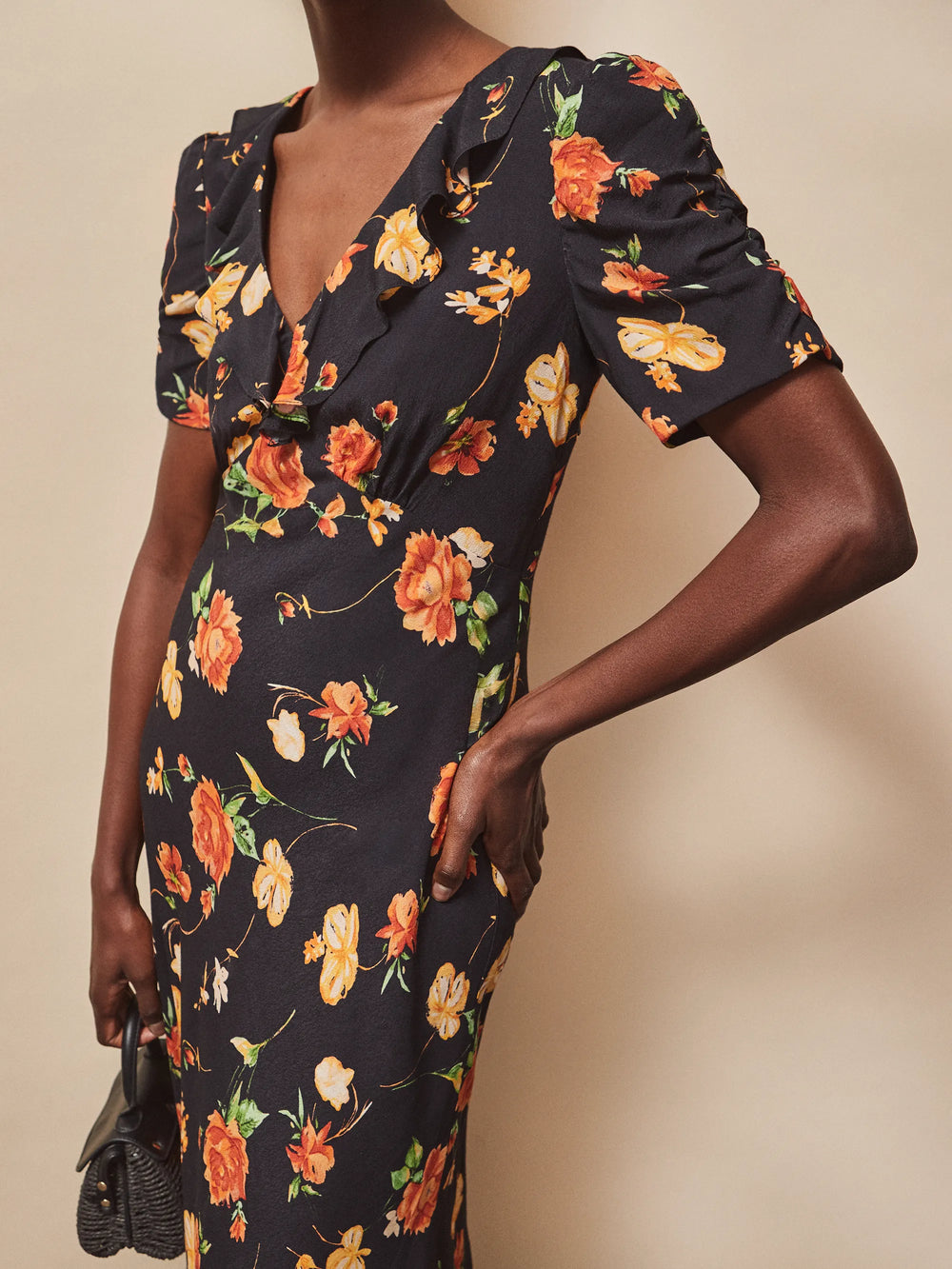 Floral Print Tie Back Dress