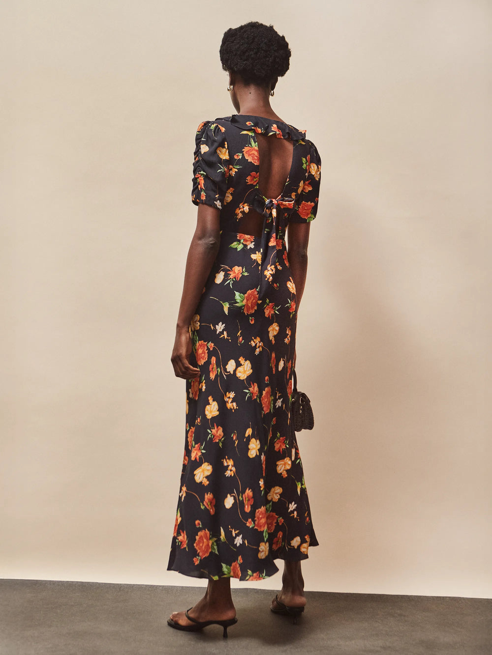 Floral Print Tie Back Dress