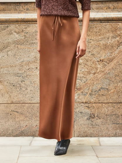 Copper Satin Skirt