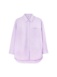 Lilac Stripe Button Side Detail Shirt