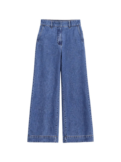 Blue Lyocell Denim Tailored Jeans