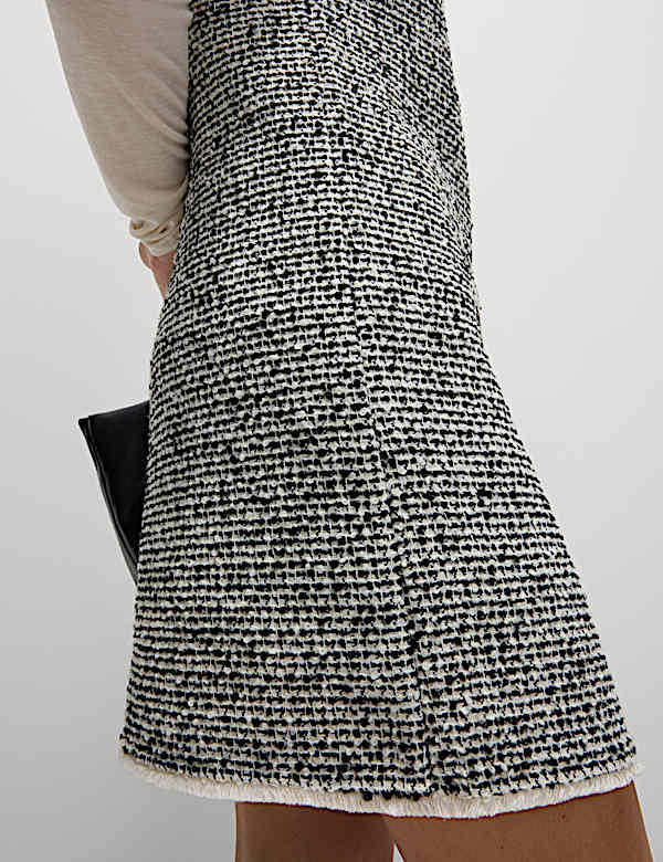 Dogtooth Mini Shift Dress