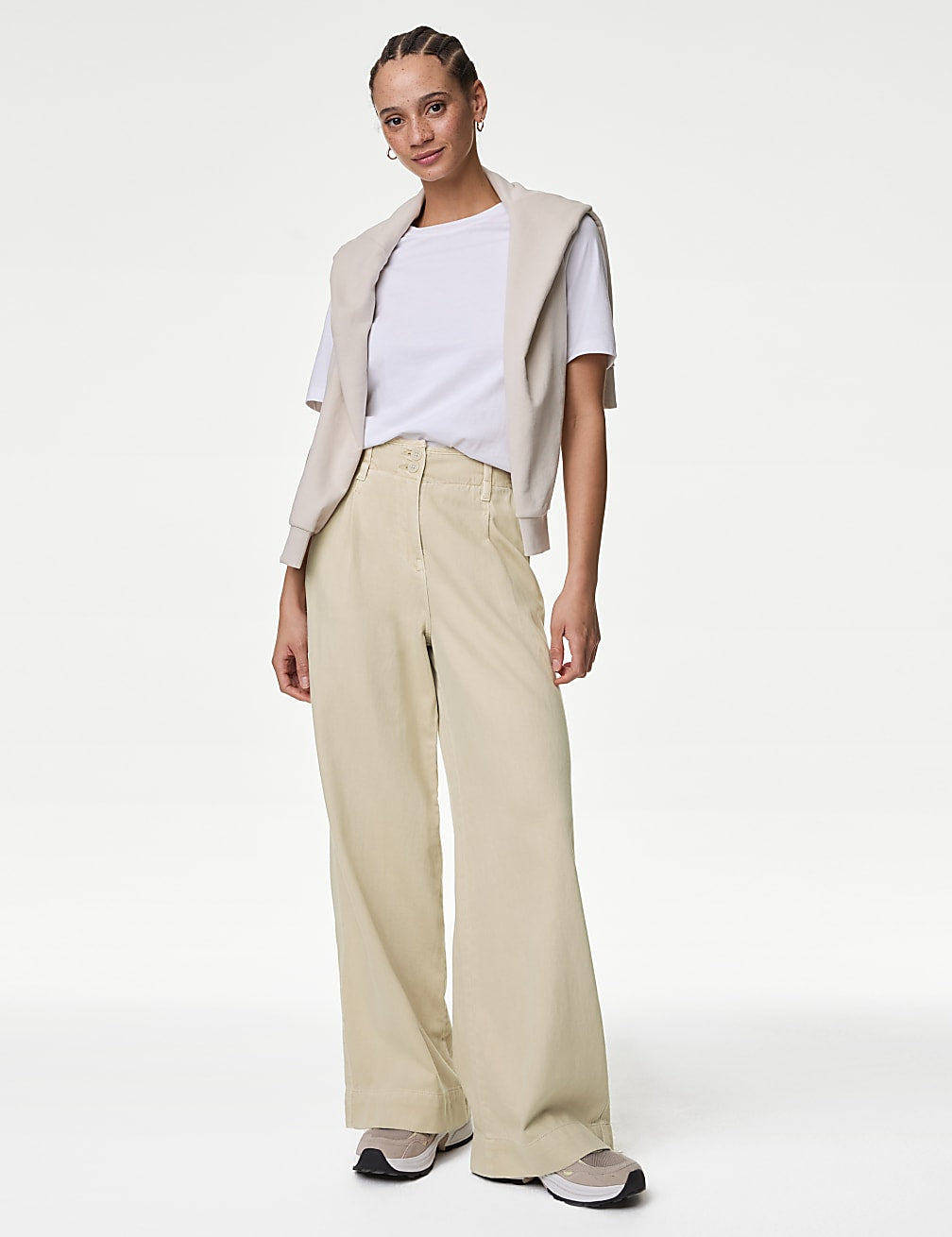 Tall Lyocell™ Blend Pleated Wide Leg Trouser