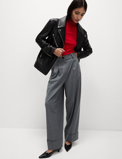 Barrel Wide Leg Trousers