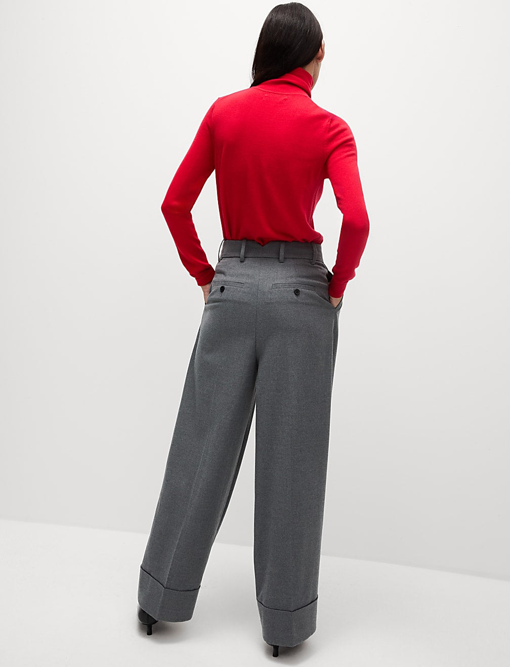 Barrel Wide Leg Trousers