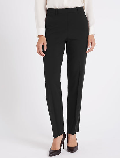 Straight Leg Trousers Dark Charcoal