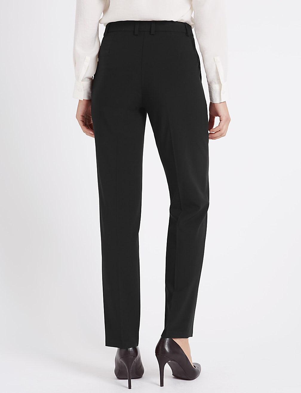 Straight Leg Trousers Dark Charcoal