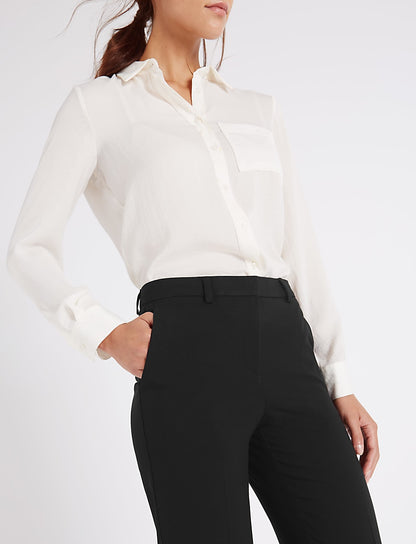 Straight Leg Trousers Dark Charcoal