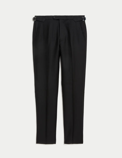 Tailored Fit Tuxedo Trousers Black