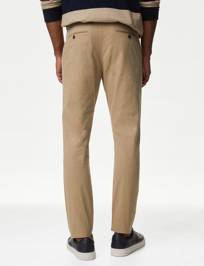 Slim Fit Stretch Chinos Dark Stone
