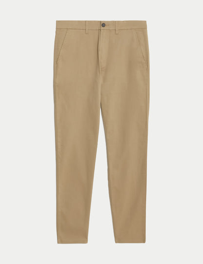 Slim Fit Stretch Chinos Dark Stone