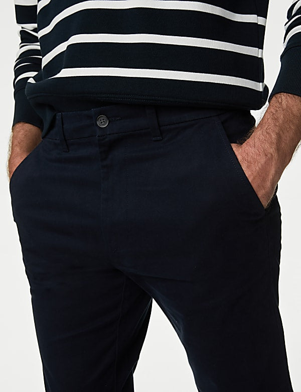 Slim Fit Stretch Chinos Navy