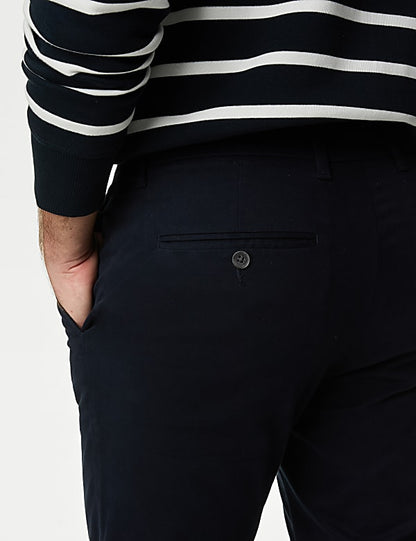 Slim Fit Stretch Chinos Navy