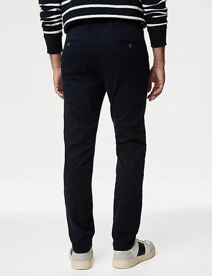 Slim Fit Stretch Chinos Navy
