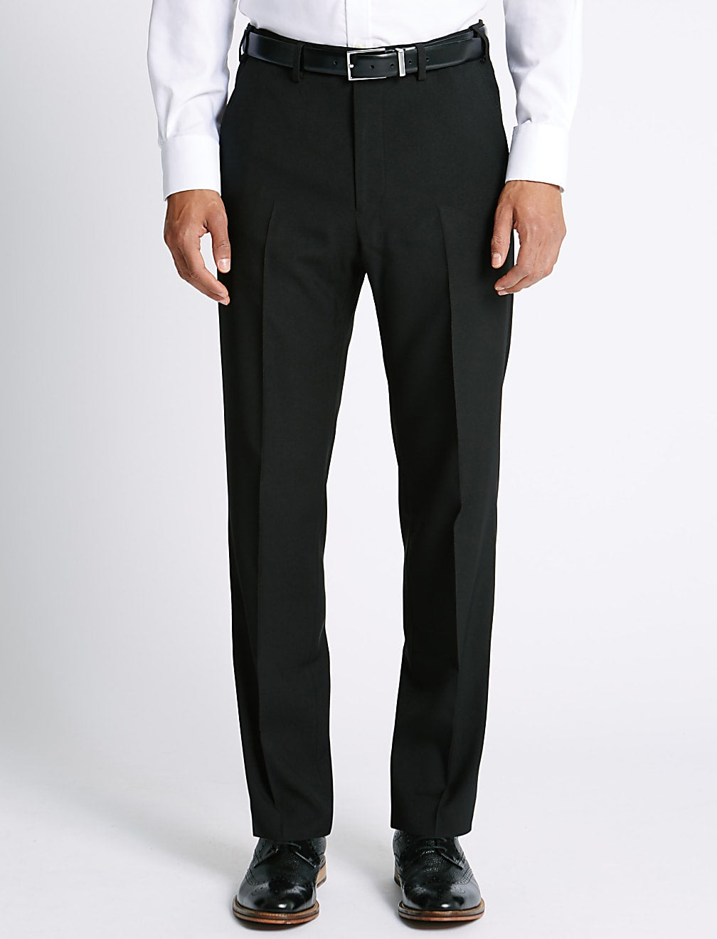 Regular Fit Crease Resist Trousers Black
