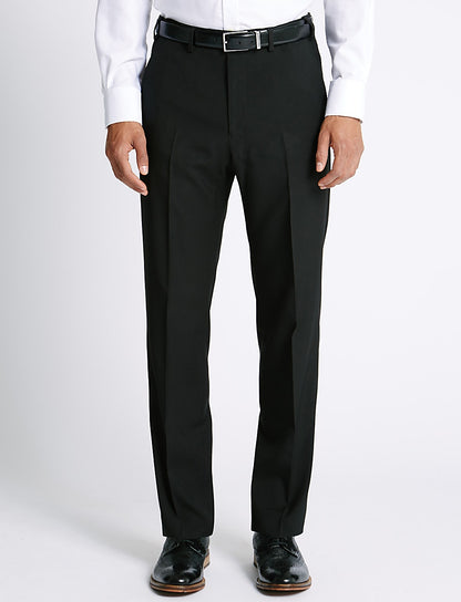 Regular Fit Crease Resist Trousers Black