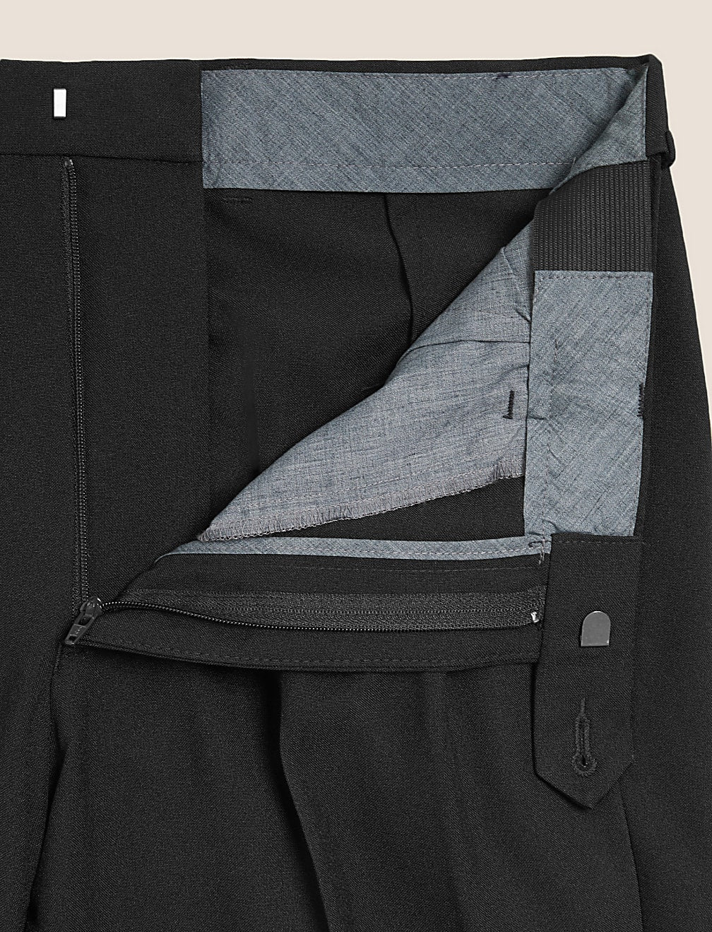 Regular Fit Crease Resist Trousers Black