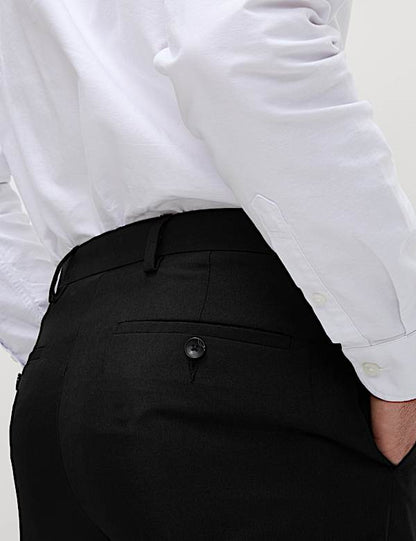 Regular Fit Crease Resist Trousers Black