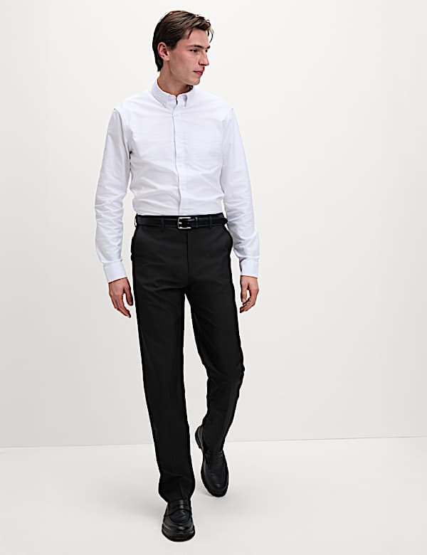 Regular Fit Crease Resist Trousers Black