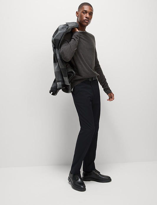 Slim Fit Flat Stretch Trousers
