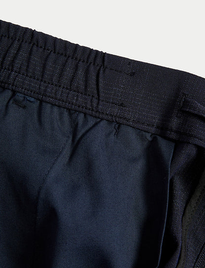 Tall Check Single Pleat Elasticated Trousers