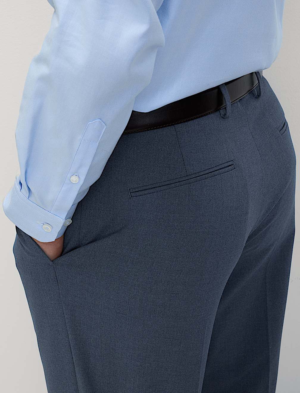 Marks & Spencer Tailored Fit Single Pleat Smart Trouser