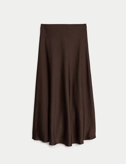 Satin Midaxi Slip Skirt