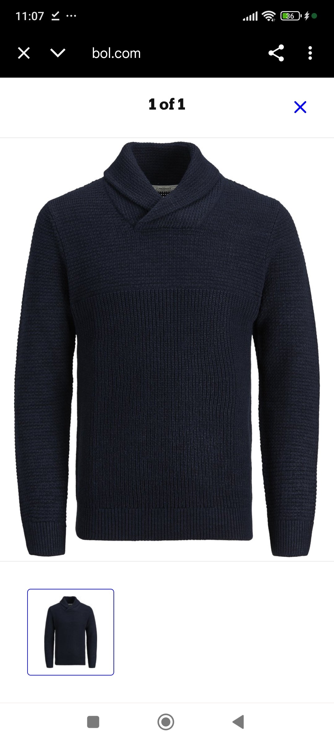 George Shawl Neck Knitted Cardigan